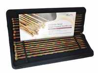 KnitPro K20214 Stricknadel mit Knopf Set, Wood, Mehrfarbig, 25 cm