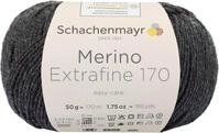 Schachenmayr Handstrickgarne Merino Extrafine 170, 50G Anthrazit Melier