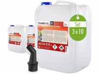 Höfer Chemie 30 L FLAMBIOL® Bioethanol 99,9% Hochrein (3 x 10 L) für Ethanol