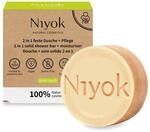Niyok 2-in-1 Feste Dusche + Pflege Green Touch (80g) Naturkosmetik Duschseife f&uuml;r