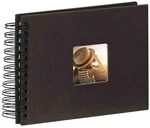 Hama Fotoalbum 24x17 cm (Spiral-Album mit 50 schwarzen Seiten, Fotobuch mit
