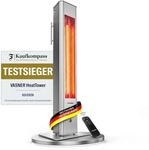 VASNER HeatTower W&auml;rmestrahler &ndash; Infrarot Standheizstrahler 2500 Watt -
