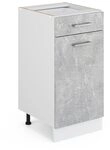 Vicco K&uuml;chenunterschrank R-Line, Beton, 40 cm ohne Arbeitsplatte, zur freien