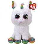 TY 36859 Pixy, Einhorn Wei&szlig;/Bunt 42cm, mit Glitzeraugen, Glubschi's, Beanie Boo's