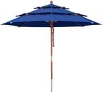anndora Sonnenschirm 3-lagig 3 m rund DREILADREI Sonnenschutz Gartenschirm mit