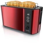 Arendo - Edelstahl Toaster Langschlitz 4 Scheiben - Defrost Funktion -