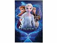 Poster Frozen 2 Filmplakat - Disney - Elsa - Anna - Papier 61 x 91.5 cm Blau