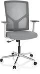 hjh OFFICE 751001 B&uuml;rostuhl Breton Base W Stoff/Netz Hellgrau Drehstuhl ergonomisch