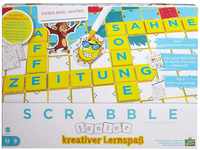 Mattel Games HCK86 - Scrabble Junior Kids Kreuzworträtsel-Spiel mit 2 Spielebenen, 6