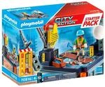 PLAYMOBIL City Action 70816 Starter Pack Baustelle mit Seilwinde, Spielzeug f&uuml;r