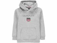 GANT Sweatshirt Shield Hoodie Sportkapuzenpullover, Light Grey Melange, 146/152