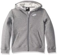 Nike Jungen Nsw Fz Club h&aelig;ttetr&oslash;je Kinder Hoodie, Carbon Heather/Smoke...