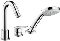 hansgrohe Logis 3-Loch Einhebel-Wannenrandmischer inkl. Duschkopf, Chrom