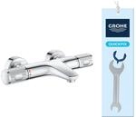 GROHE Precision Feel, Badewannenarmatur, wassersparend (Thermostat mit stets k&uuml;hler