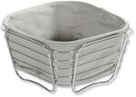 Kesper | Brot- und Obstkorb, Material: Metall, Ma&szlig;e: 21 x 21 x 11 cm, Farbe: Grau 