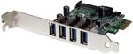 StarTech.com 4 Port PCI Express USB 3.0 SuperSpeed Schnittstellenkarte mit UASP -