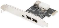 DIGITUS FireWire PCIe-Karte &ndash; IEEE 1394a Schnittstellenkarte mit 3 Ports &ndash; 2x