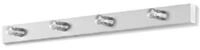 ZACK 50657 "ACCOLO" Garderobenleiste, 4 Haken, Edelstahl matt