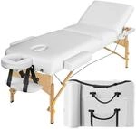 tectake&reg; h&ouml;henverstellbare Massageliege klappbar mit 3 Zonen, Massagetisch,...
