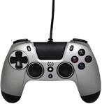 Gioteck - VX4 Verkabelter Controller Titanium f&uuml;r PS4 und PC Gamepad, Joystick