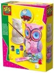 SES creative 01285 - Gipsfigur Eule mit Glitzer