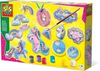 SES Creative 01359 Gips Gie&szlig;en Einh&ouml;rner Bastelset f&uuml;r Kinder, Bunt