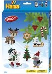 Hama Perlen 3437 Geschenk-Set Weihnachten mit ca. 2.000 bunten Midi B&uuml;gelperlen mit