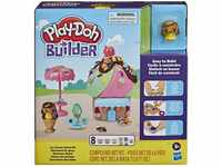 Play-Doh Builder Eiscreme Stand Bauset für Kinder ab 5 Jahren mit 8 Farben -