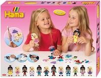 Hama Perlen 3155 Geschenk-Set Puppen, ca. 4.000 Bunte Midi-Perlen mit Durchmesser 5