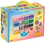 Hama Perlen 6761 Set mit gro&szlig;er Sortierbox und ca. 16.000 bunten Midi B&uuml;gelperlen