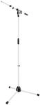 K&M 21070 Mikrofonstativ Reinwei&szlig; Stahl, Schwenkarm, bis 74,5 cm ausziehbar -...