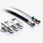 Fuba OSD 212 DiSEqC-Relais 2-in-1 mit LNB-Verbindungskabeln, passend f&uuml;r das