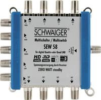 SCHWAIGER SEW58 531 Multischalter (bis zu 8 Teilnehmer, kein Netzanschluss n&ouml;tig;