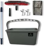 FenWi 1,25m Profi Komplett Set zur Glasreinigung mit 25/30cm Kombi Fensterabzieher
