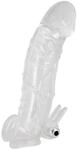 Crystal Skin Penish&uuml;lle mit Vibro-Ei - transparenter Penis Sleeve mit