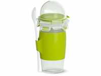 Emsa N10714 Clip & Go Yoghurt Mug | Fassungsvermögen: 450 ml | Rund | Inklusive