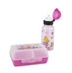 Emsa Kids Set mit Prinzessin-Motiv, Trinkflasche + Brotdose, 400 ml auslaufsichere