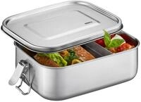 GEFU Lunchbox ENDURE Klein &ndash; 1000 ml Edelstahl Brotdose mit Trennsteg 
