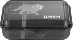 Step by Step Lunchbox &bdquo;Dino Tres, schwarz, mit Trennwand und Klickverschluss,