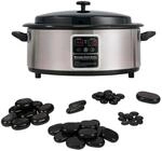 Hot Stone Hotstone Massagesteine Set klein inkl. W&auml;rmeger&auml;t und 45 Steinen