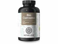 NATURE LOVE Bio Curcuma - 240 Kapseln - mit Curcumin aus Kurkuma und Piperin aus