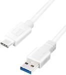 LogiLink CU0172 - USB 3.2 Gen 1x1 Anschlusskabel, USB-A zu USB-C , Wei&szlig;, 0.15m