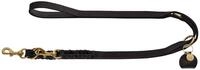 HUNTER Sansibar SOLID Verstellbare F&uuml;hrleine f&uuml;r Hunde, Leder, geflochten, robust,