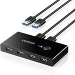 UGREEN 4 Ports USB Switch f&uuml;r 2 PC 2 in 4 Out USB Umschalter f&uuml;r Maus, Tastatur,