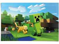 REINDERS Poster Minecraft - Papier 91.5 x 61 cm Grün Kinderzimmer Games