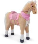 Ella & Piet&reg; Gro&szlig;es XXL Stehpferd Stella mit Sattel 105 cm - Beige/Rosa -