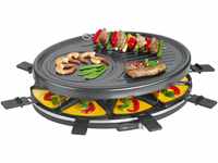 Clatronic RG 3776 Raclette-Grill, 1400 Watt, zum Grillen und Überbacken, Cool