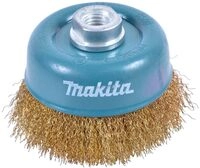 Makita D-39780 Topfb&uuml;rste &Oslash; 90 mm, gewellt, fein, vermessingt, M14 Gewinde