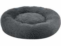 Juskys Haustierbett Monty M 60 cm rund Donut flauschig, rutschfest & waschbar -...