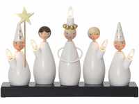 Weihnachtsdeko Luciakör von Star Trading, Kerzenständer mit 5 Glühbirnen E10